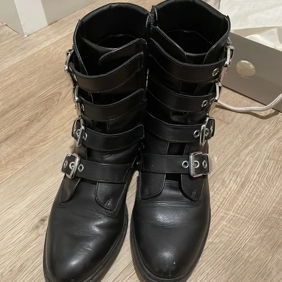 Marc Fisher LTD Diante Leather Buckle Boots - Picture 3 of 16